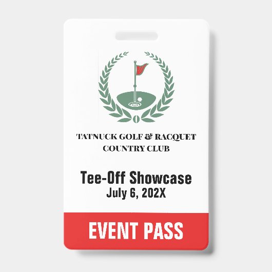 Golf Club Special Tournament Event Pass Badge (Voorzijde)