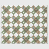 Golf Club Uitrusting Elegant Monogram Cadeaupapier (Vlak)