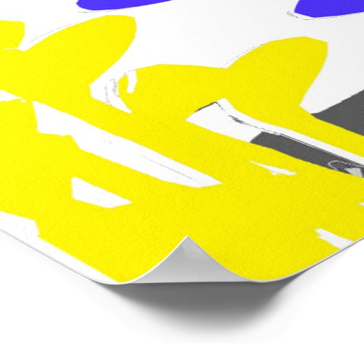 Golf Clubs Abstract - Originele Golf Art-afdrukken Poster (Hoek)