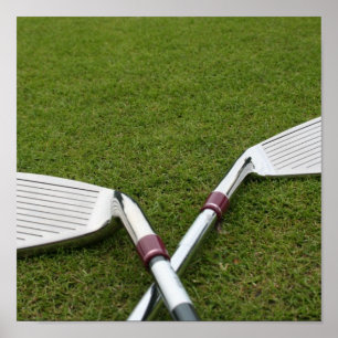 Golf Clubs afdrukken Poster