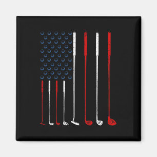 Golf Clubs Amerikaanse vlag Magneet