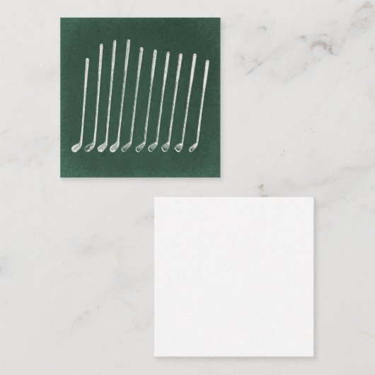 Golf Clubs Antiek Golfkunst  groene stijl Informatiekaartje (Voorkant / Achterkant)