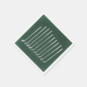 Golf Clubs Antiek Golfkunst  groene stijl Servet (Hoek)