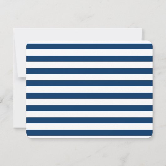 Golf Clubs Blue Striped Wedding RSVP-kaart 4,25x5, RSVP Kaartje (Achterkant)