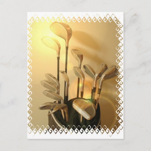 Golf Clubs Briefkaart (Voorkant)