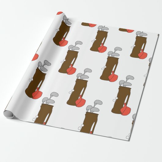 Golf Clubs Cadeaupapier (Uitgerold)