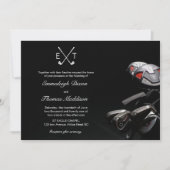 Golf Clubs Elegant Wedding Monogrammed Kaart (Voorkant)