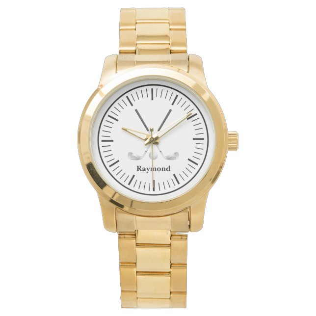 Golf Clubs en Ball Horloge (Voorkant)