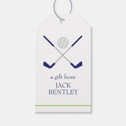 Golf Clubs en Ball Personal Gift Labels Cadeaulabel (Voorkant)