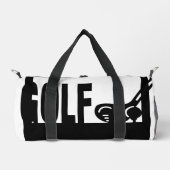 Golf, Clubs, Golfer, Zwart & Wit Plunjezak (Voorkant)