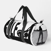 Golf, Clubs, Golfer, Zwart & Wit Plunjezak (Rechterhoek)