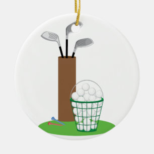 Golf Clubs Keramisch Ornament