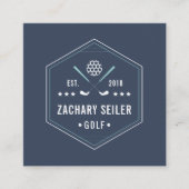 Golf Clubs Logo | Golf Pro of Instructor Vierkante Visitekaartje (Voorkant)