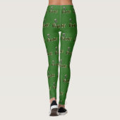 Golf Clubs on Green Denim Leggings (Achterkant)