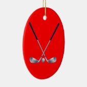 Golf Clubs Oval Ornament (Rechts)