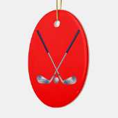 Golf Clubs Oval Ornament (Links)