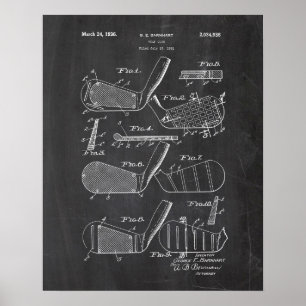 Golf Clubs Patent Poster