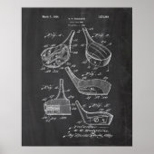 Golf Clubs Patent Poster (Voorkant)