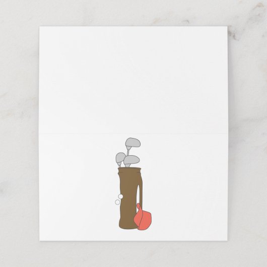 Golf Clubs Plaatskaartje (Buitenkant ongevouwen)