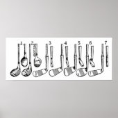 Golf Clubs Poster (Voorkant)