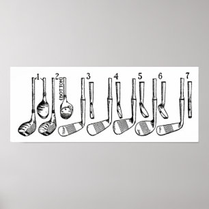 Golf Clubs Poster