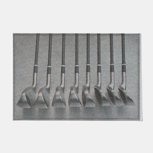 Golf Clubs Rug, Eenvoudige Golfspelers  Deurmat (Voorkant)