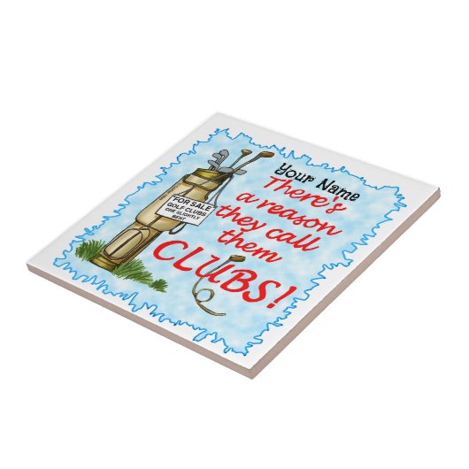 Golf Clubs Tegeltje (Zijkant)