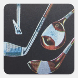 Golf Clubs Vierkante Sticker