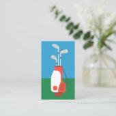 Golf Clubs Visitekaartjes - Rood Groen Blauw (Staand voorkant)
