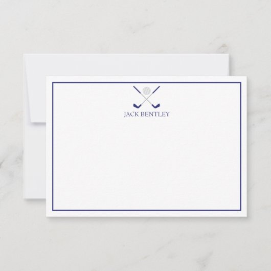 Golf-clusters en bal persoonlijke notitiekaarten (Voorkant)