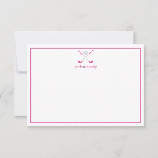 Golf-clusters en bal persoonlijke notitiekaarten (Voorkant)