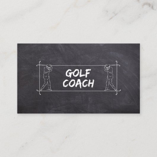 Golf Coach Docent Lessen Instructeur Instructie  Visitekaartje (Voorkant)