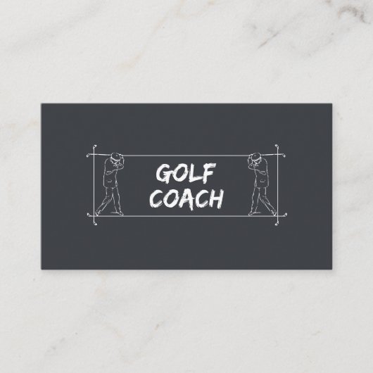 Golf Coach Docent Lessen Instructie Instructeur Visitekaartje (Voorkant)