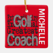 Golf Coach Extraordinaire CUSTOM Keramisch Ornament (Voorkant)