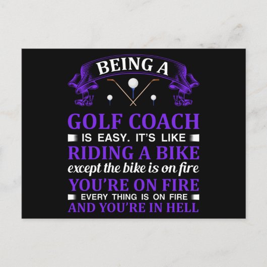 Golf Coach Gift Briefkaart (Voorkant)
