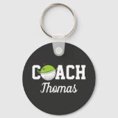 Golf Coach Golfer Ball Typografie Gepersonaliseerd Sleutelhanger (Voorkant)