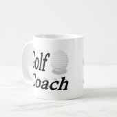 Golf Coach halve tekst Koffiekoffie Mok (Voorkant links)