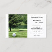 Golf Coach of Instructor Visitekaartje (Achterkant)