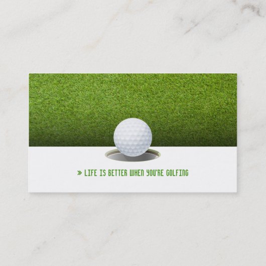 Golf Coach | Professionele Golf Instructor Lesson Visitekaartje (Achterkant)