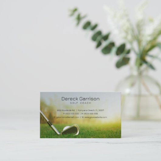 Golf Coach | Professionele Golf Instructor Lesson Visitekaartje (Staand voorkant)