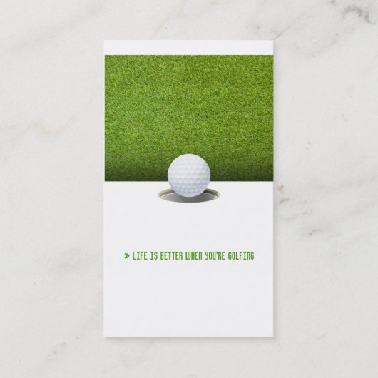 Golf Coach | Professionele Golf Instructor Lesson Visitekaartje (Achterkant)