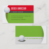 Golf Coach | Professionele Golf Instructor Lesson Visitekaartje (Voorkant / Achterkant)