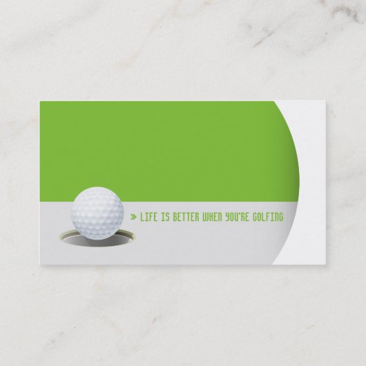 Golf Coach | Professionele Golf Instructor Lesson Visitekaartje (Achterkant)