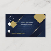 Golf Coach | Professionele Golf Instructor Lesson Visitekaartje (Achterkant)