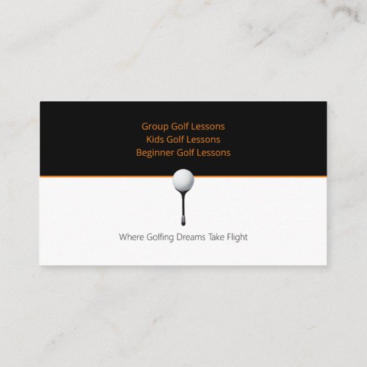 Golf Coach | Professionele Golf Instructor Lesson Visitekaartje (Achterkant)