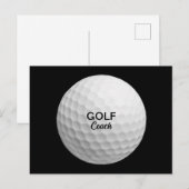Golf Coach Realistic Ball Black Briefkaart (Voorkant / Achterkant)