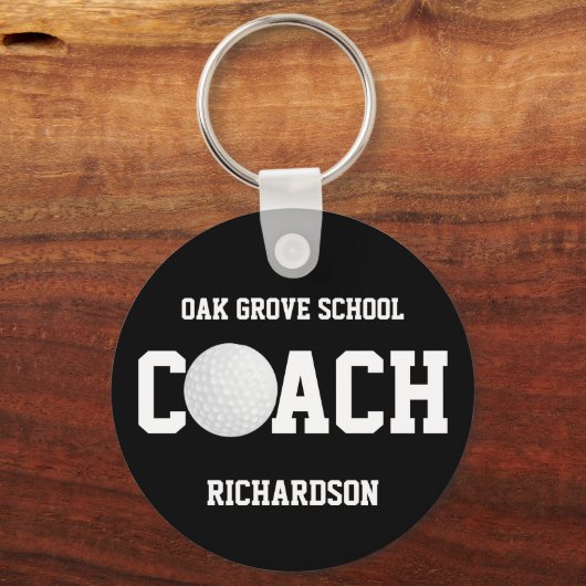 Golf Coach Sport Sleutelhanger (Achterkant)