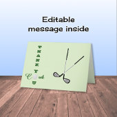 Golf coach sporten bedankkaart