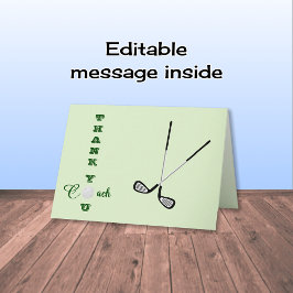 Golf coach sporten bedankkaart