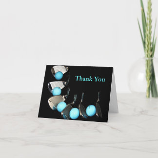 Golf Coach Thank You Golf Ball And Irons  Bedankkaart